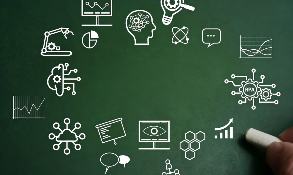 showcase picture, multiple symbols of co-creation and research